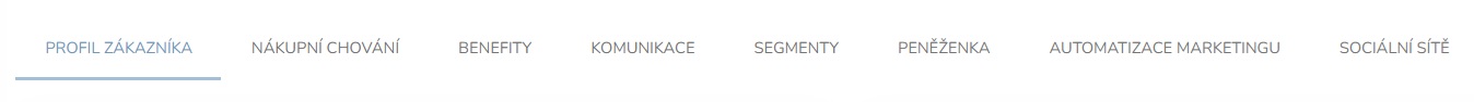 Profil zákazníka lista