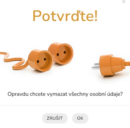 Potvrzení vymazání vymaz