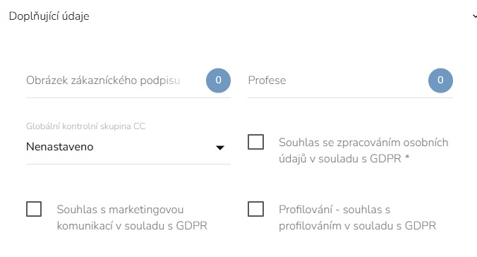 Doplňující údaje udaje3