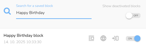 Saving Blocks and Saved Blocks | CDP & CRM CareCloud User guide